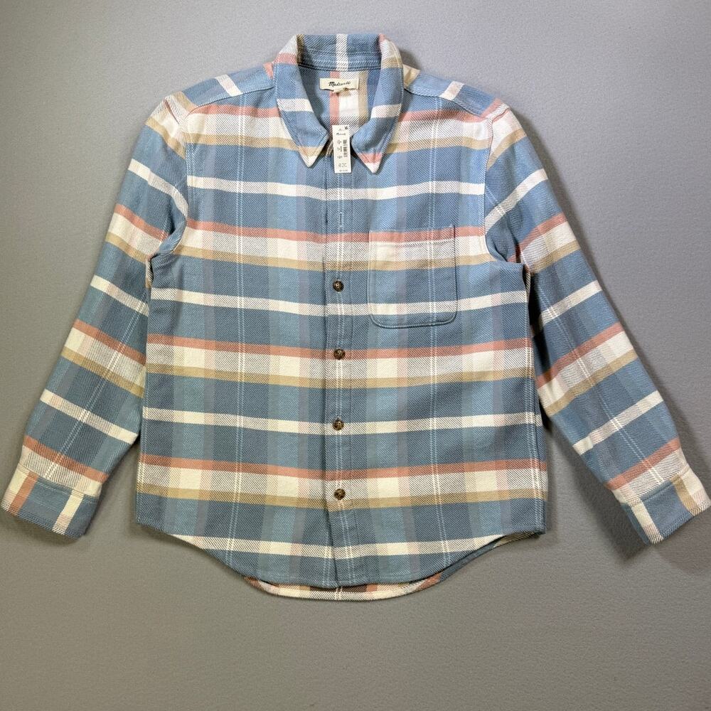 Madewell Men's Oversized Easy Flannel Shirt, lighthouse plaid, Medium $110